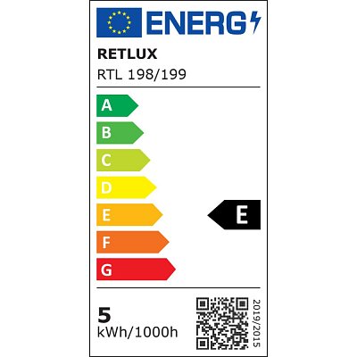 RTL 198 stm.LED lampa černá Qi 5W RETLUX