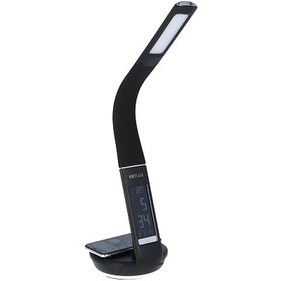 RTL 204 stm.LED lamp.černá Qi 6W RETLUX