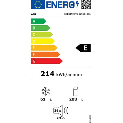 SCE819E5TS CHLADNIČKA KOMBI. VEST. AEG