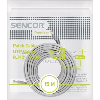 SCO 560-150 CAT5e UTP 2xRJ45 15m Sencor