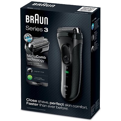 SERIES 3 3020S BLACK HOL. STROJEK BRAUN