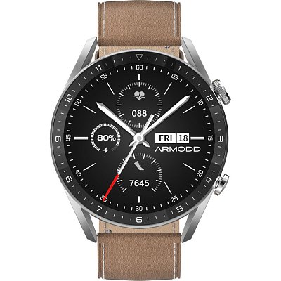 Silentwatch 5 Pro stříbrná/kůže ARMODD