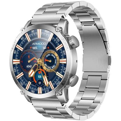 Silentwatch 7 Pro kov.ř. stříbrná ARMODD