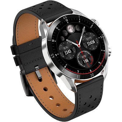 Smartwatch V10 Silver black leath GARETT