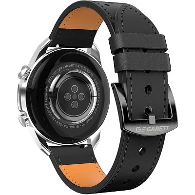 Smartwatch V10 Silver black leath GARETT