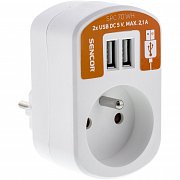 SPC 70 WH Zás. s 2xUSB, 5V/2100mA SENCOR