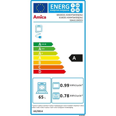 SSA 6110OCX SPORÁK SKLOKERAMICKÝ AMICA