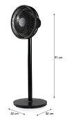 Stojanový ventilátor 2v1- černý - DOMO DO8157