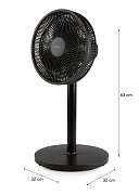 Stojanový ventilátor 2v1- černý - DOMO DO8157