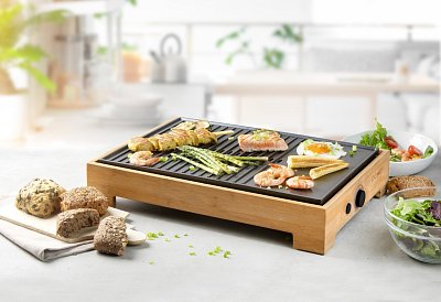 Stolní elektrický gril Plancha - Bamboo Style - DOMO DO9271G