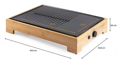 Stolní elektrický gril Plancha - Bamboo Style - DOMO DO9271G
