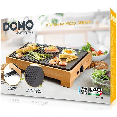 Stolní elektrický gril Plancha - Bamboo Style - DOMO DO9271G
