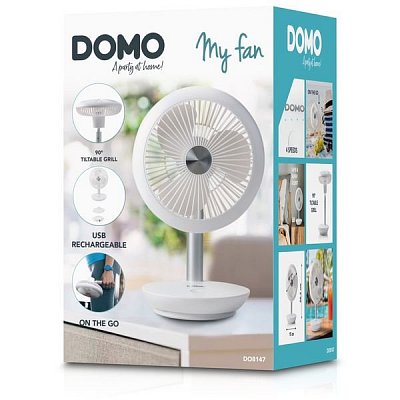 Stolní USB ventilátor s akumulátorem - DOMO DO8147