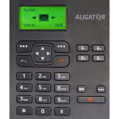 T100 černý, stolní GSM telefon ALIGATOR