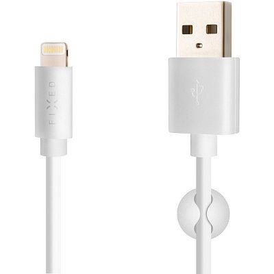 USB/Lightning kabel 2m,MFI, bílý FIXED