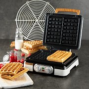 Vaflovač 4x7 s termostatem a časovačem - bílý - DOMO DO9280W