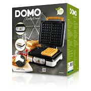 Vaflovač 4x7 s termostatem a časovačem - bílý - DOMO DO9280W