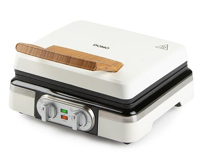Vaflovač 4x7 s termostatem a časovačem - bílý - DOMO DO9280W