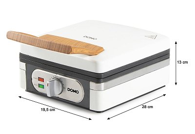 Vaflovač 4x7 s termostatem - bílý - DOMO DO9274W