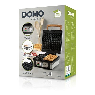 Vaflovač 4x7 s termostatem - bílý - DOMO DO9274W