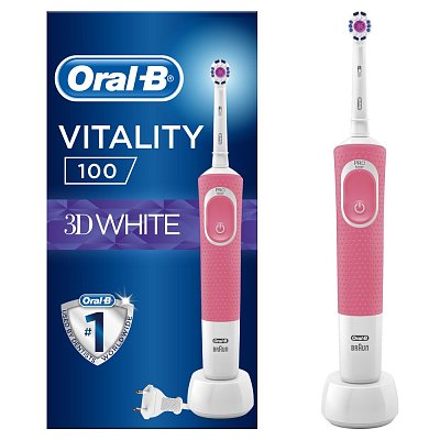 VITALITY 100 3D WHITE PINK ORAL-B