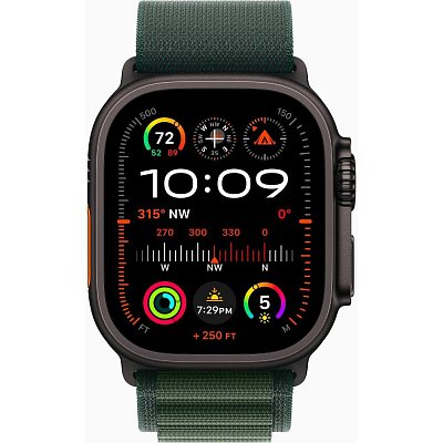Watch Ultra 2 Black Tit Green Alp Loop M