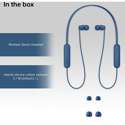 WIC100L.CE7 modrá BT sluchátka Sony
