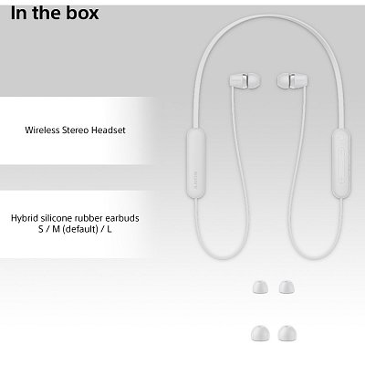 WIC100W.CE7 bílá BT slluchátka Sony