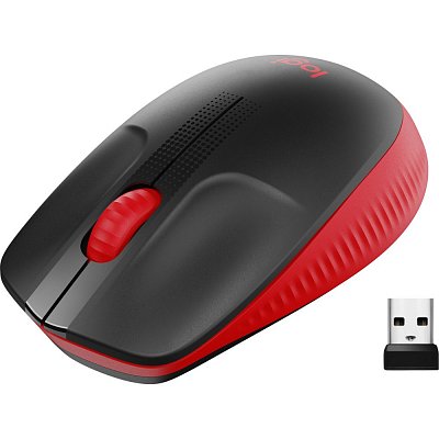 Wireless Mouse M190, Red LOGITECH