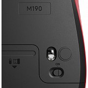 Wireless Mouse M190, Red LOGITECH