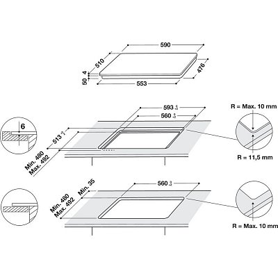 WL B8160 NE VARNÁ DESKA IND. WHIRLPOOL