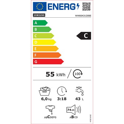 WW60A3120BE/LE PRAČKA SUPER SLIM SAMSUNG