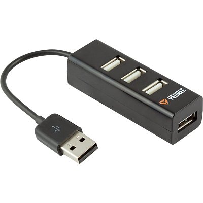 YHB 4001BK Hub 4 x USB 2.0 černý YENKEE