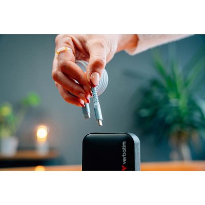 31856 magnet. USB-C kabel 100W 1,2m blue