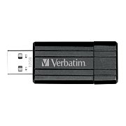 32GB USB Flash 2.0 PinStripe Bk VERBATIM