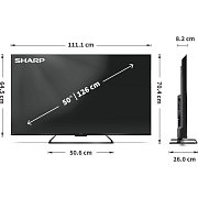 50HR7265E QLED GOOGLE SMART 144Hz SHARP