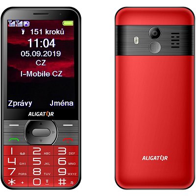 A900 GPS Senior červený+st.nab. ALIGATOR