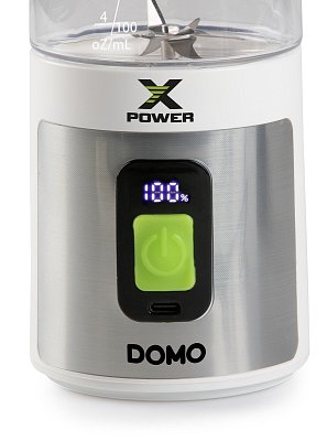 Aku smoothie mixér X-Power to go 120W - bílý - DOMO DO752BL