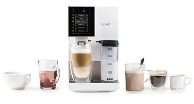 Automatický Espresso kávovar - bílo bronzový - DOMO DO742K