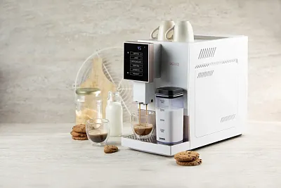 Automatický Espresso kávovar - bílo bronzový - DOMO DO742K