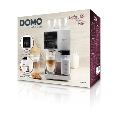 Automatický Espresso kávovar - bílo bronzový - DOMO DO742K