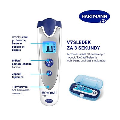 BABY BEZDOTYKOVÝ TEPLOM.STŘÍBRNÁ VEROVAL