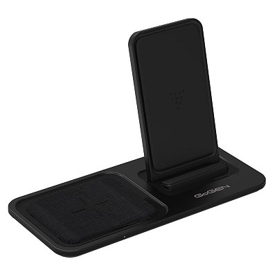 Bezdrátová nabíječka GoGEN CHST303, 3v1 - černá