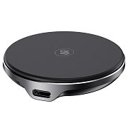 Bezdrátová nabíječka GoGEN MagSafe, Qi2, 15W - černá/šedá