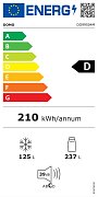 Čtyřdvéřová lednice s mrazákem dole - stříbrná - DOMO DO99504M