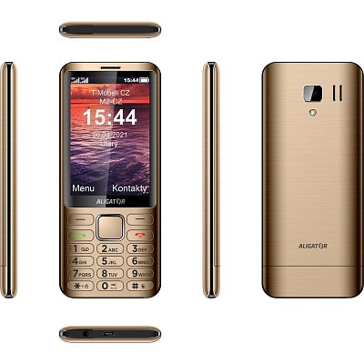 D950 Dual sim zlatý ALIGATOR