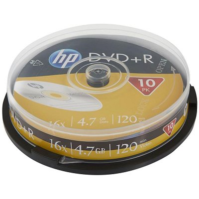 DVD+R 4,7 GB 120min 16x 10-cake HP