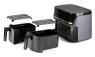 Dvojitá horkovzdušná fritéza 4+4 l - digitální - DOMO DO552FR