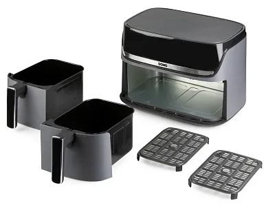 Dvojitá horkovzdušná fritéza 4+4 l - digitální - DOMO DO552FR