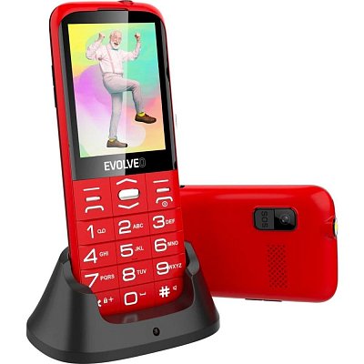EasyPhone XO s nab.stoj. červený EVOLVEO